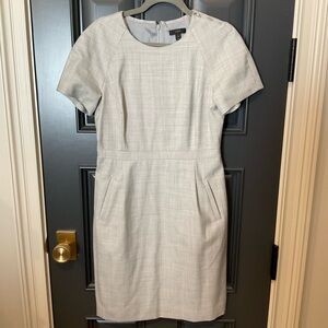 J Crew Light Gray Sheath Dress